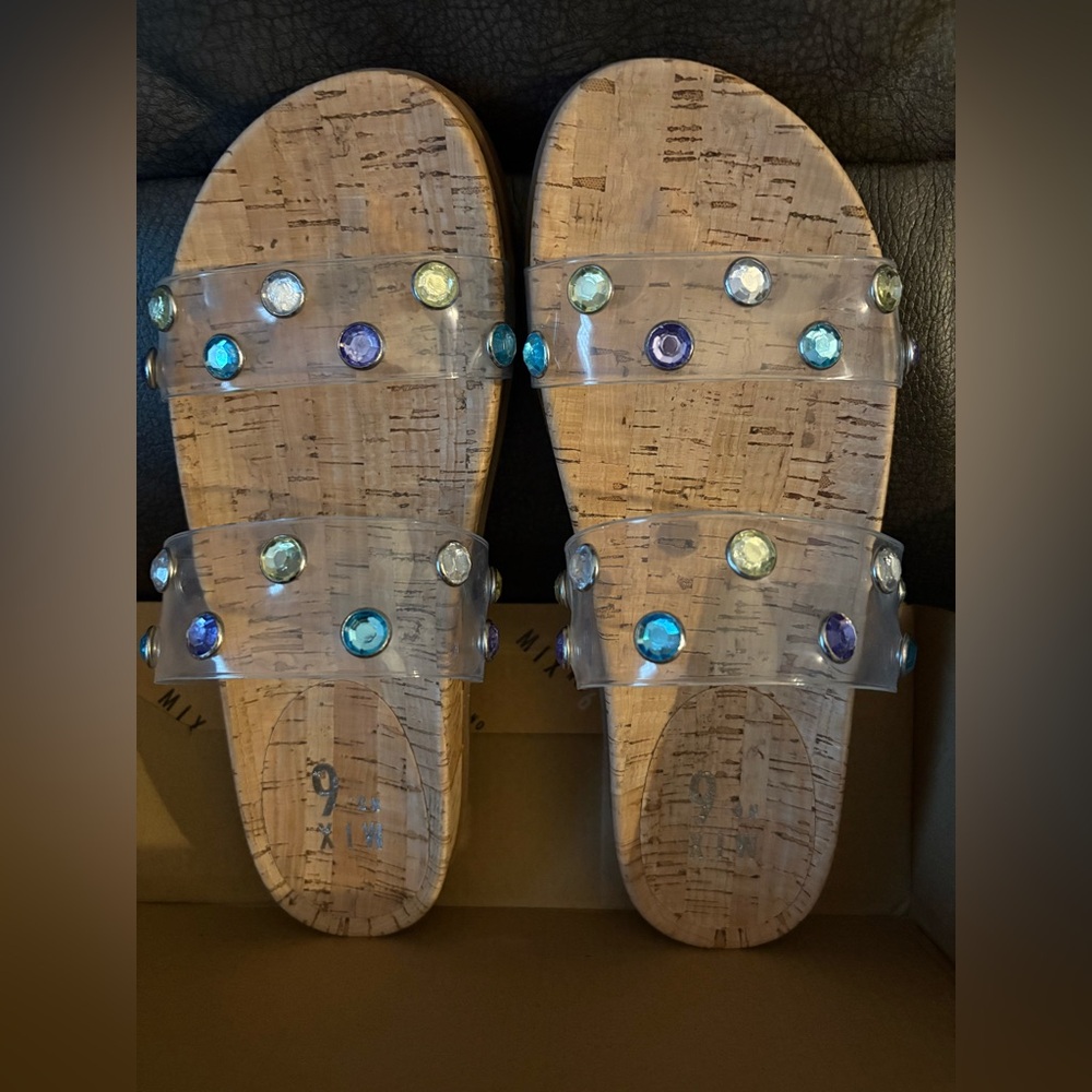 Mix No 6 clear rhinestone Sandals